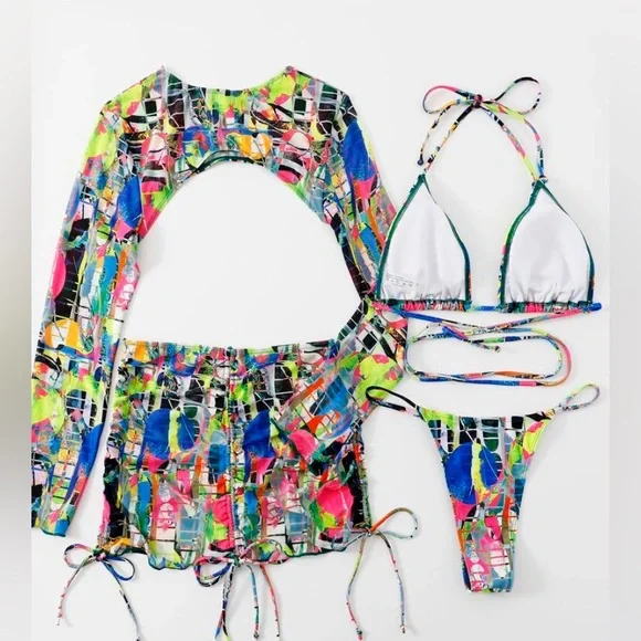 Shien 4 piece bikini set, NWT - Picture 5 of 7